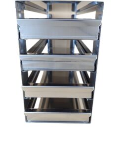 RACK EXTRACTIBLE 16 (4x4) BOÎTES DE 50